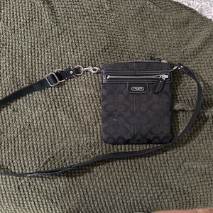 Black coach cross body bag